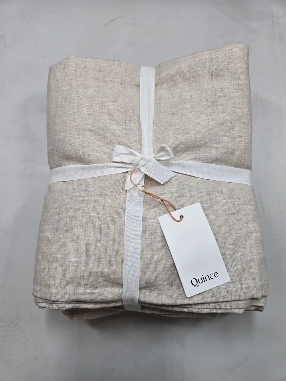 NWT QUINCE Set Of 2 48x108 European Linen Curtains Flax 0046